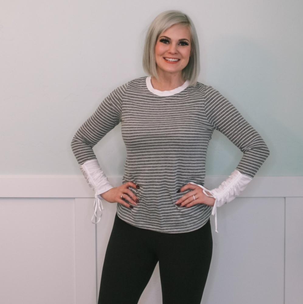 Gathered Cuff Top